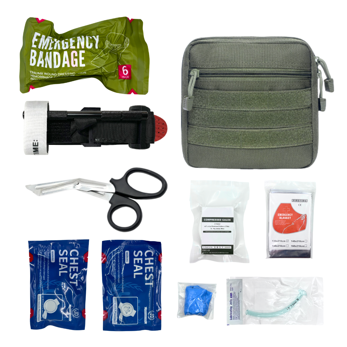 EMT Pouch, Rip Away Molle Medical Pouches Tear-Away First Aid Kit Emergency Survival Bag for Travel Outdoor Hiking