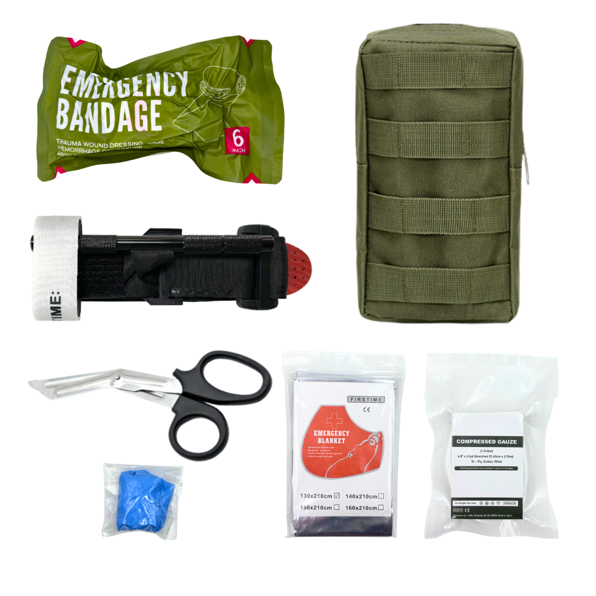 Survival First Aid Kit Survival Full Set Molle Outdoor Gear Emergency Kits Trauma Bag Camping Hiking IFAK Adventures Bag