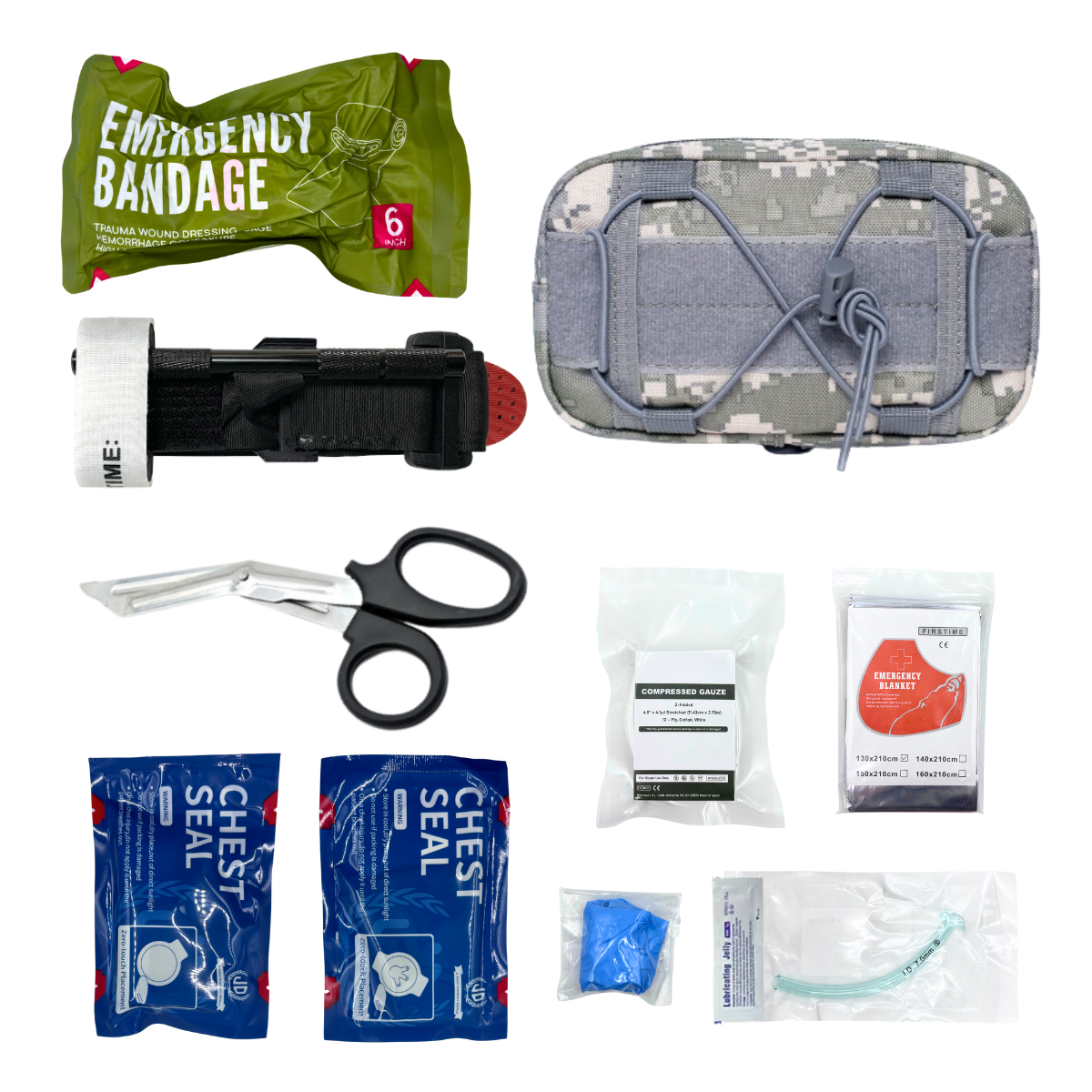 Portable Tactical First Aid Kit Medical Bag for Hiking Travel Home Emergency Treatment Case Survival Tools EDC Pouch